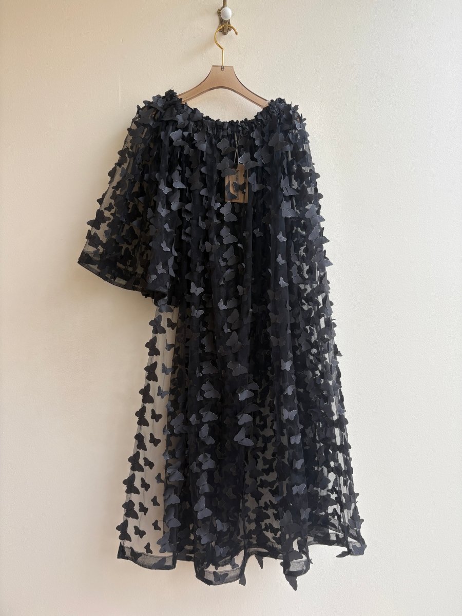 Butterfly Mesh Skirt in Black - Made X Hudson