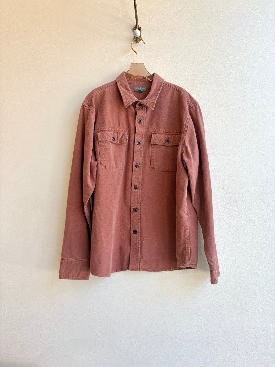 Brick Red Shirt w/ Quilt Patch (Reworked) - Made X Hudson