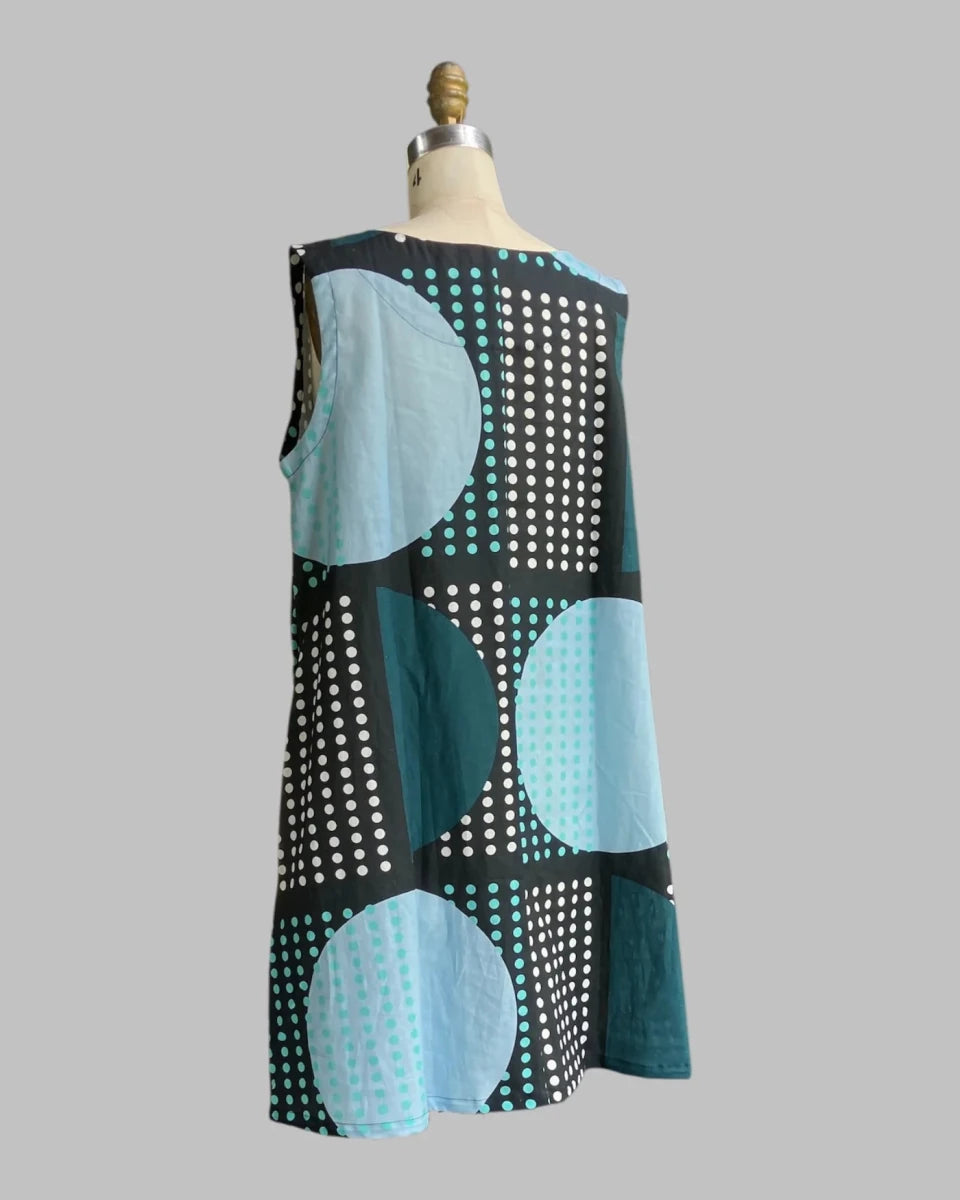 Mini Mu'u in Moonrise Print Sleeveless Baby Doll Dress - Made X Hudson