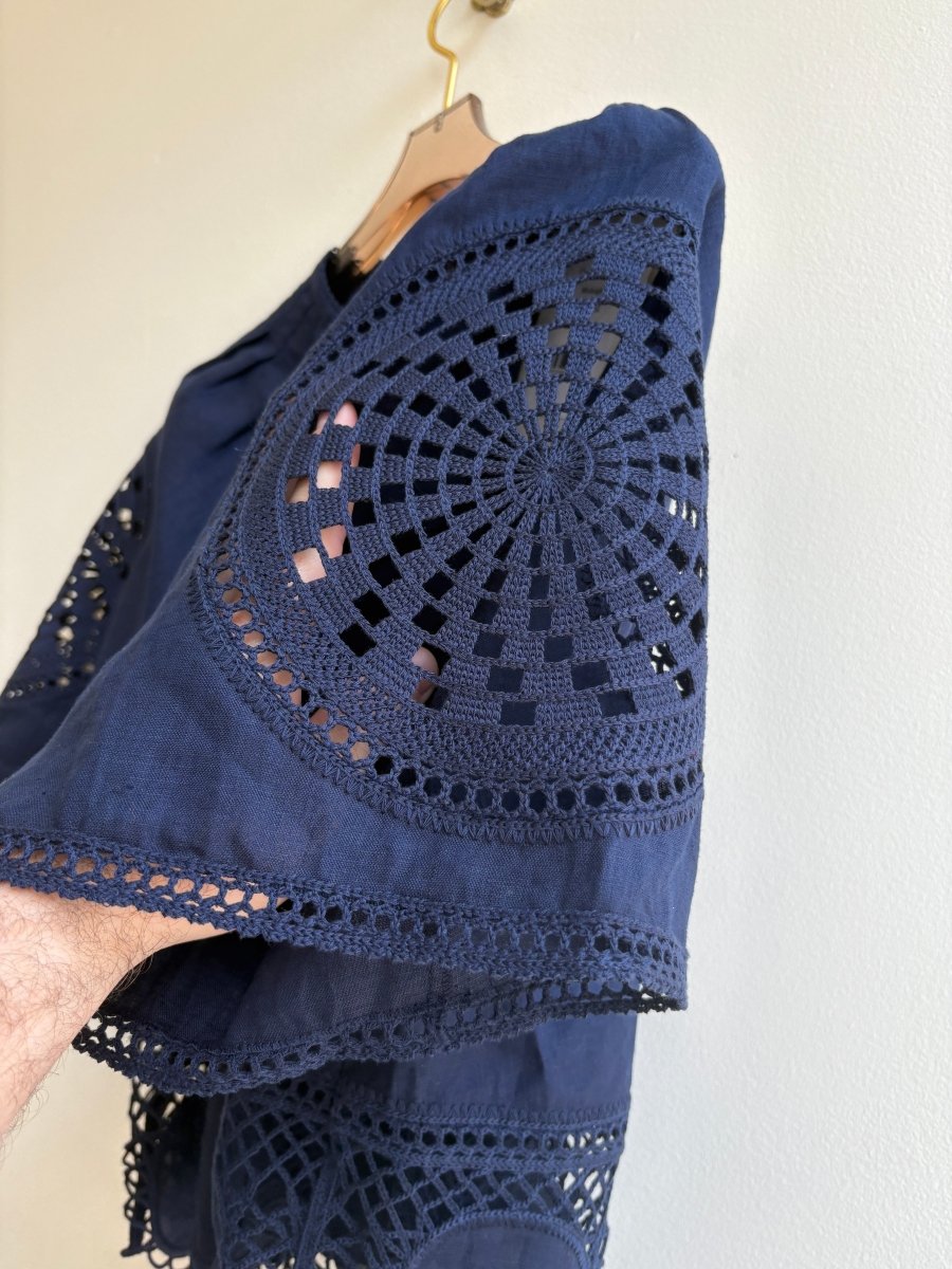 Ulla Johnson | Navy Cymbeline Top (Vintage) - Made X Hudson
