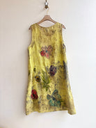 Citron and Pansy Eco-Printed Apron Dress (Reworked) - Made X Hudson