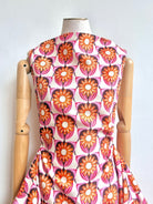 Zero-Waste Dress in Orange Blossom and Pink Iris Pattern - Made X Hudson