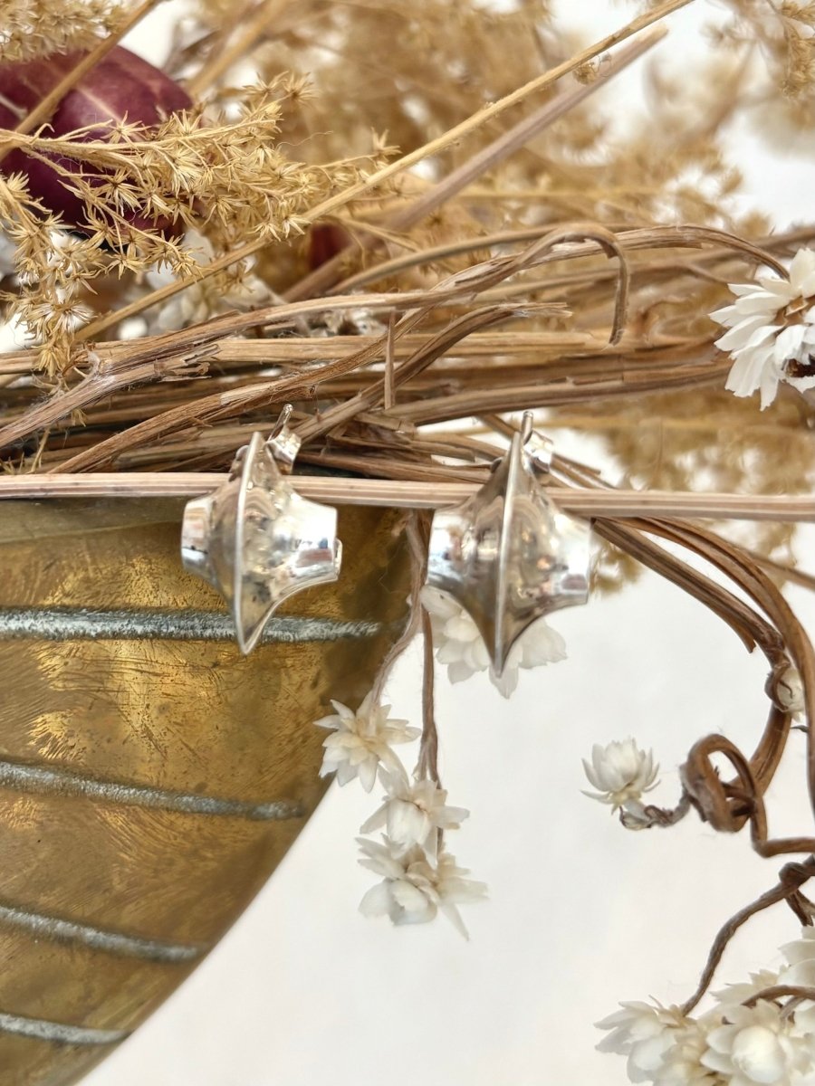 Nautilus Slice Sterling Silver Earrings - Made X Hudson