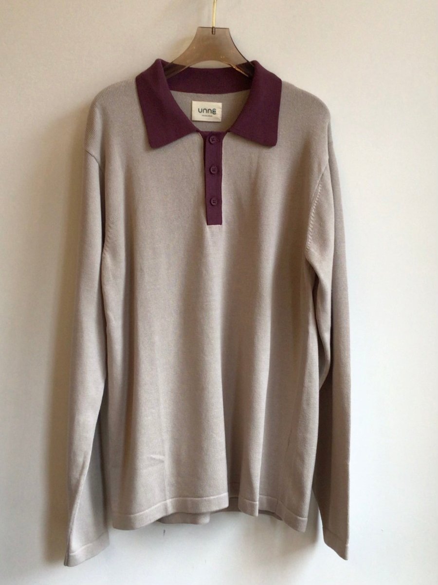 Knitted Collar Long Sleeve Shirt | Men's (Multiple Colors) - Made X Hudson