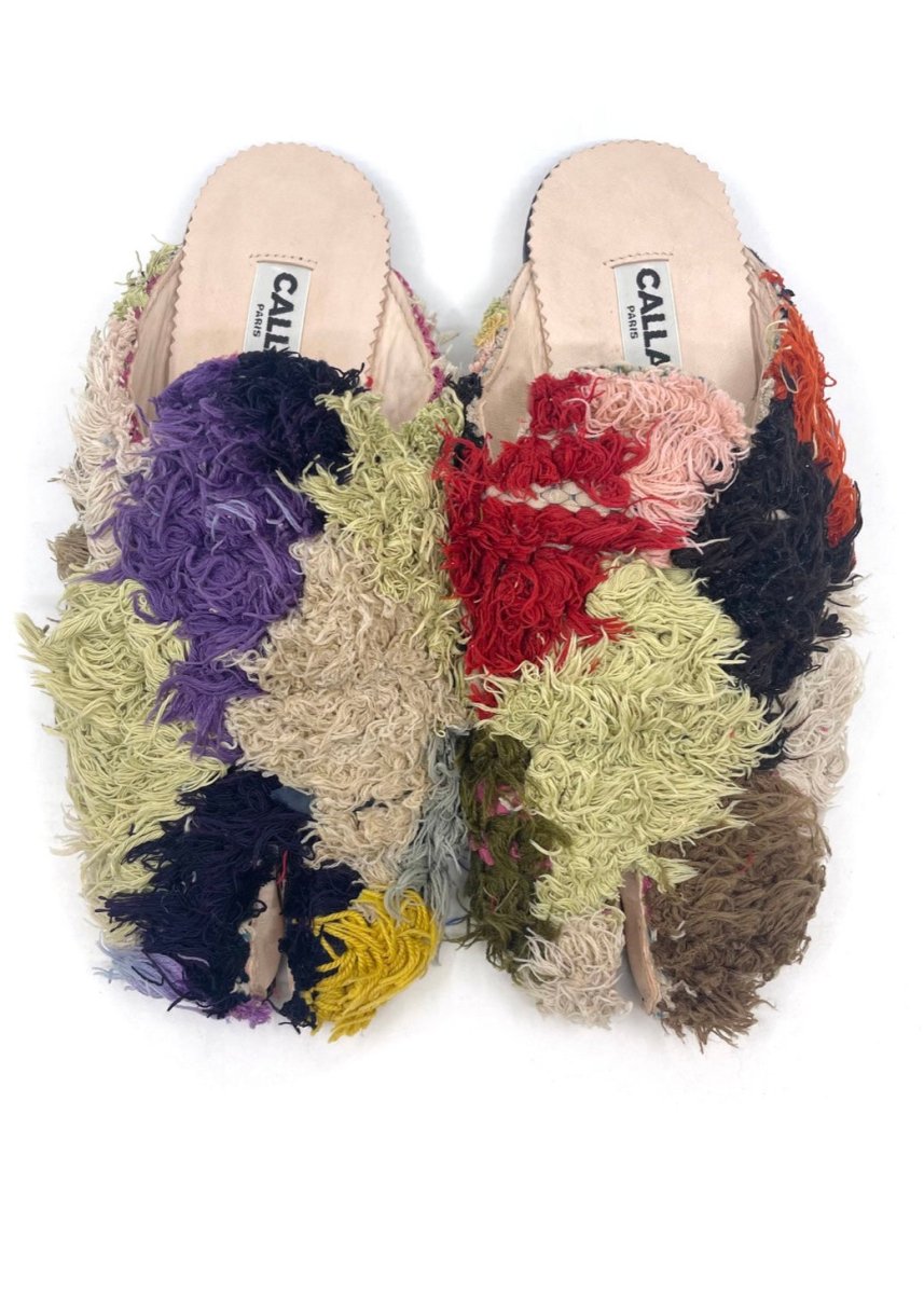Tabi Babouche “Iacomo” Split Toe Flats In Colors Sage, Blush, Red, Cream, Purple, Moss (Size 43) - Made X Hudson