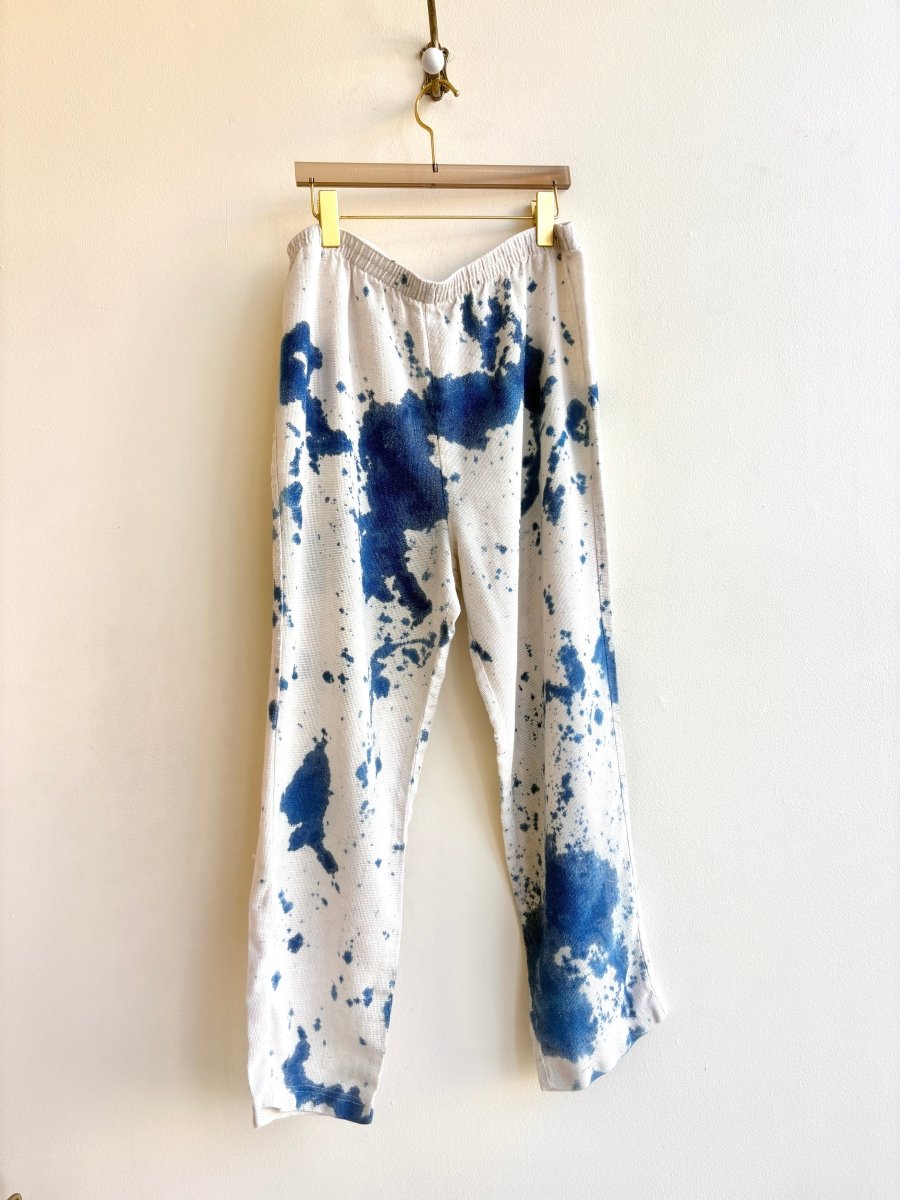 Blue & Cream Cyanotype Knit Pants (Reworked) - Made X Hudson