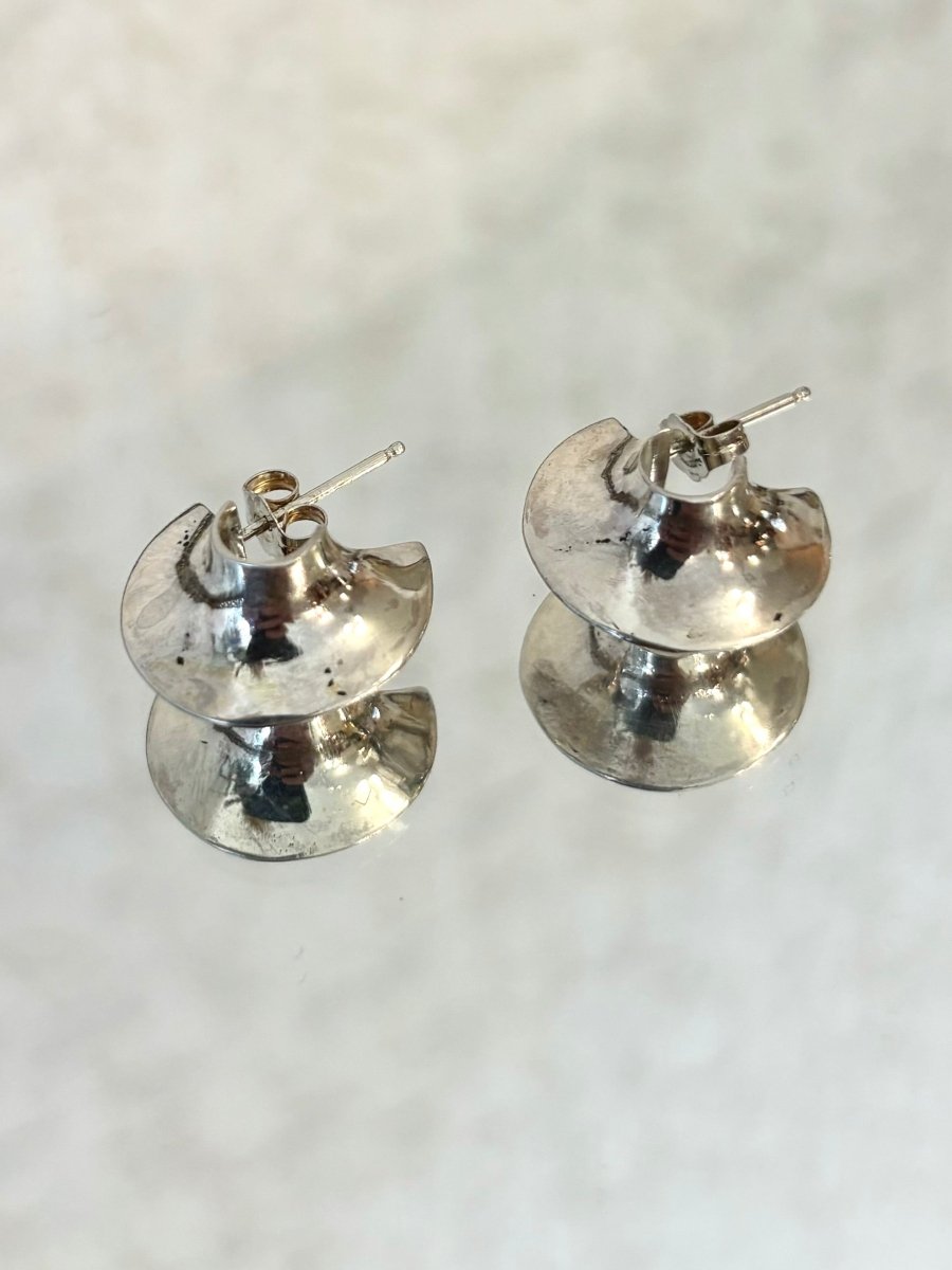 Nautilus Slice Sterling Silver Earrings - Made X Hudson