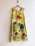 Citron and Pansy Eco-Printed Apron Dress (Reworked) - Made X Hudson
