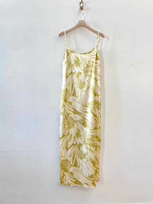 Green, Yellow & White “Mari” Slip Dress