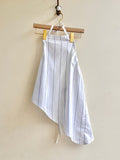 The Halter Tank | White Wide Mini Blue Stripe (Reworked) - Made X Hudson