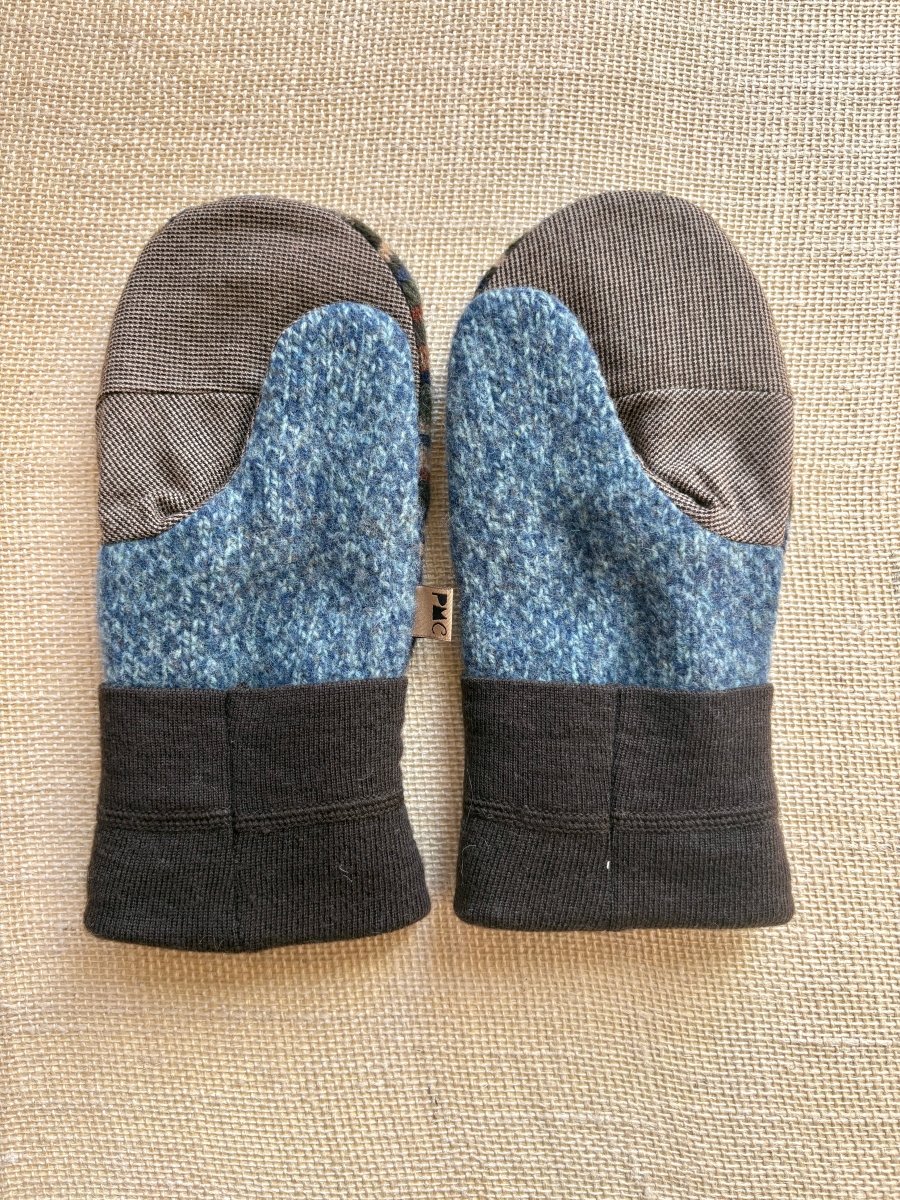 Brown, Tan, Olive, Blue Men’s Wool Mittens - Made X Hudson