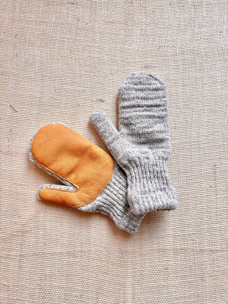Lined Wool Mittens w/ Leather Palms | Women’s One Size (More Colors) - Made X Hudson