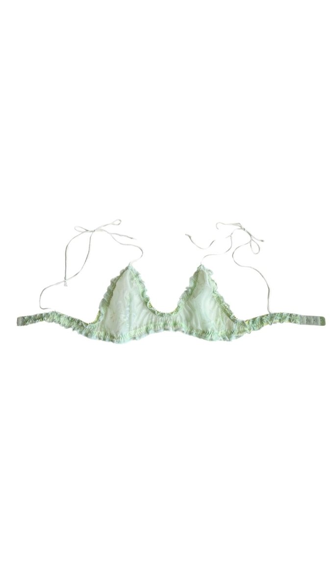 Anaphora Bralette Green Chiffon - Made X Hudson