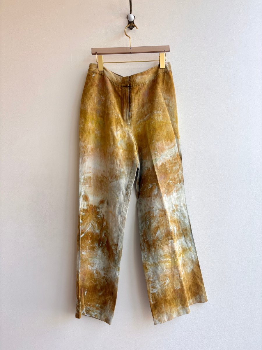 Bright Moss Silk and Linen Trousers (Reworked) - Made X Hudson