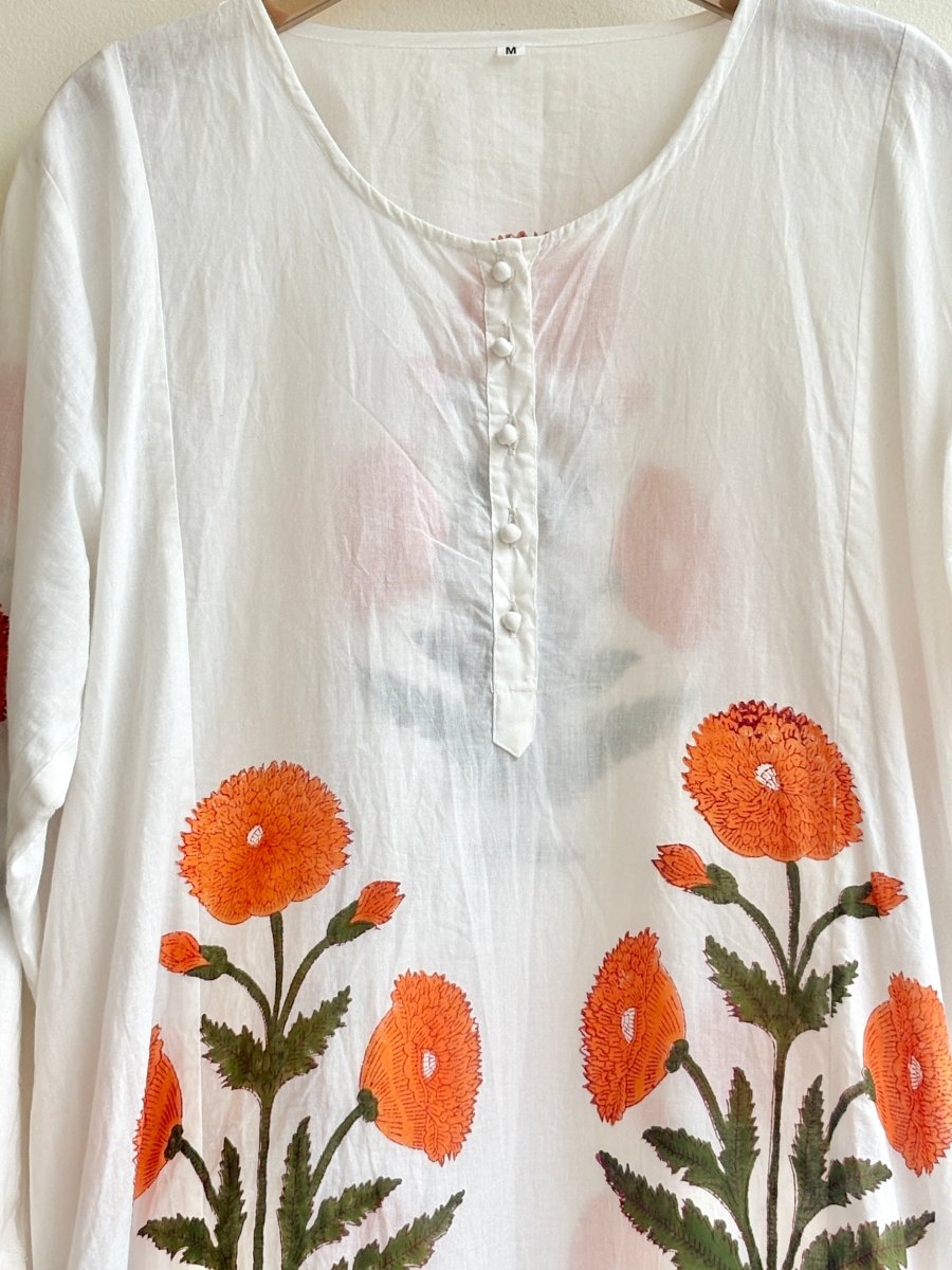 Marigold Printed Cotton Tunic (Vintage) - Made X Hudson