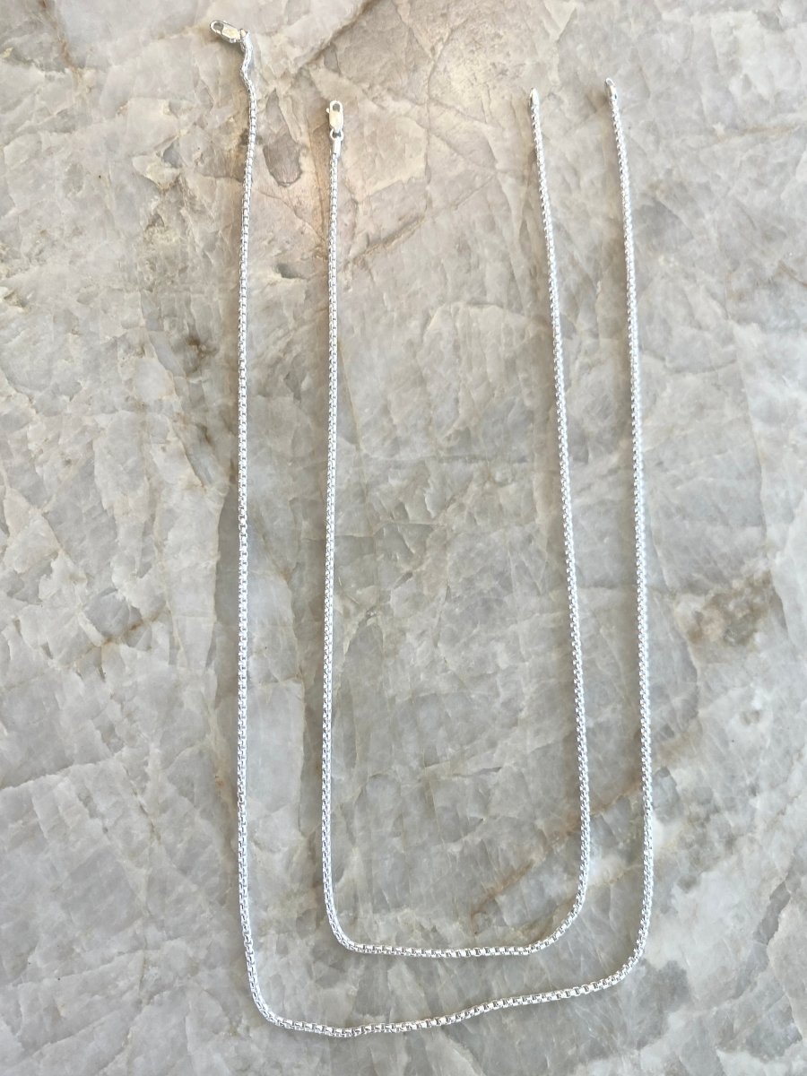 Sterling Silver Box Chain Necklace - Made X Hudson
