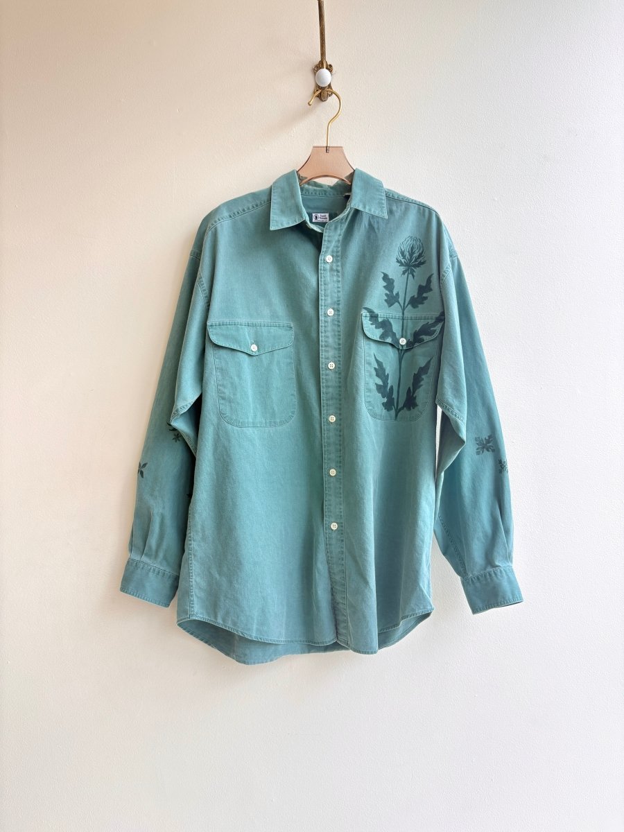 Hand Painted Jade Stone House Motif Top (Reworked) - Made X Hudson