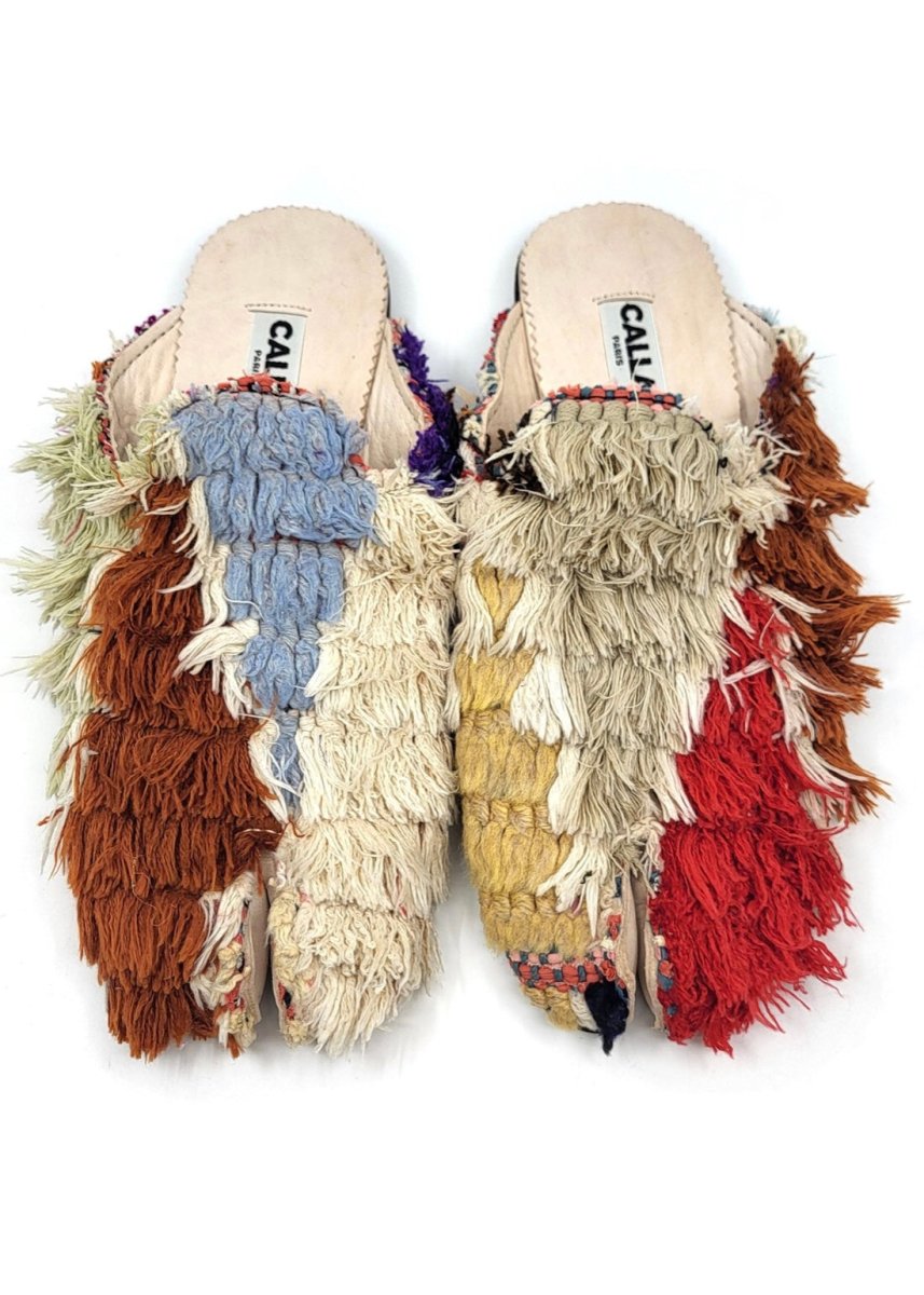 Tabi Babouche “Guatape” Split Toe Flats In Colors Sand, Red, Rust, Sky Blue, Sage (Size 42) - Made X Hudson