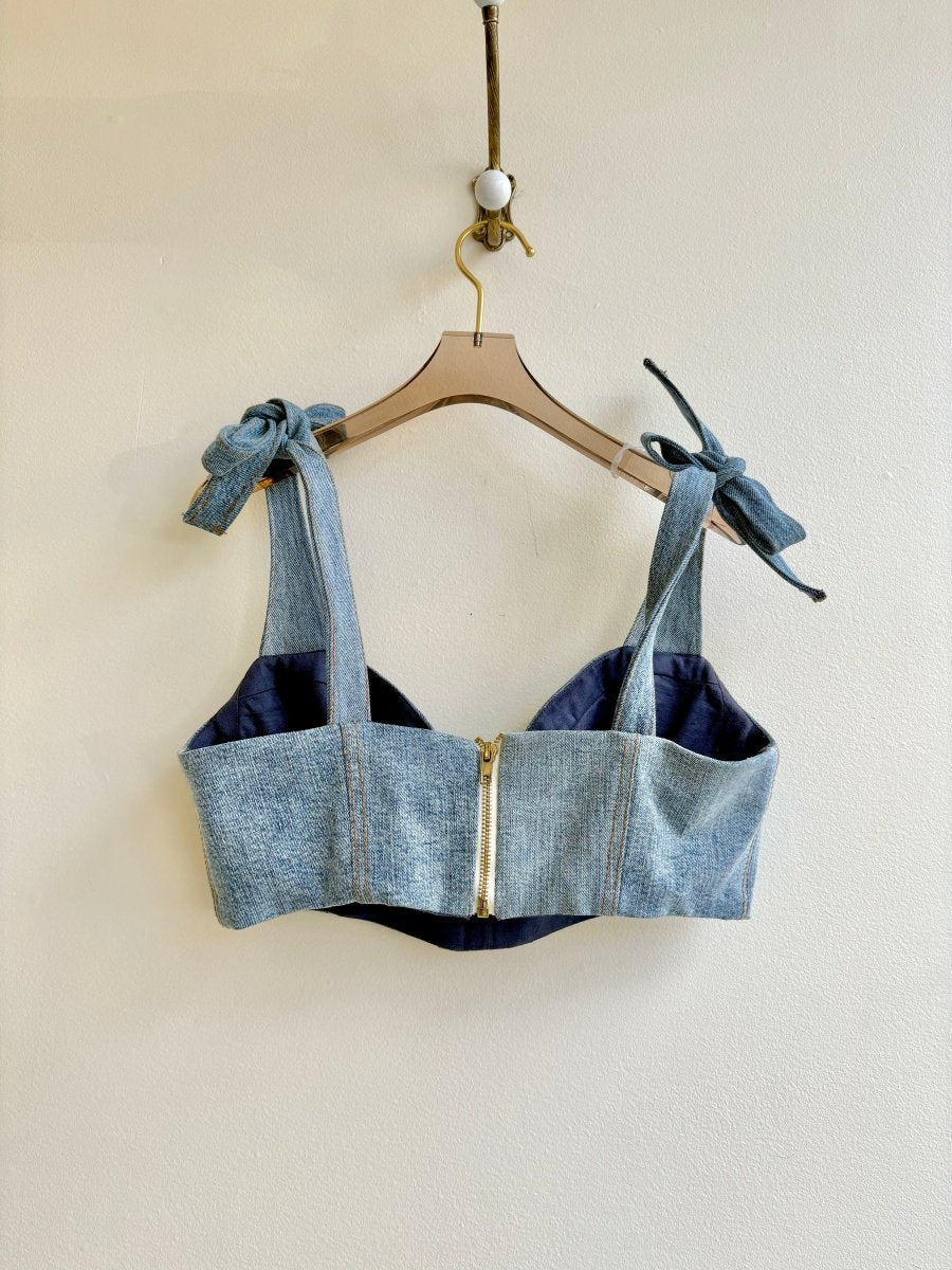Upcycled Denim Bustier - Made X Hudson