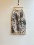 Orange and Blue Denim Long Eco - Printed & Hand Drawn Skirt (Reworked) - Made X Hudson