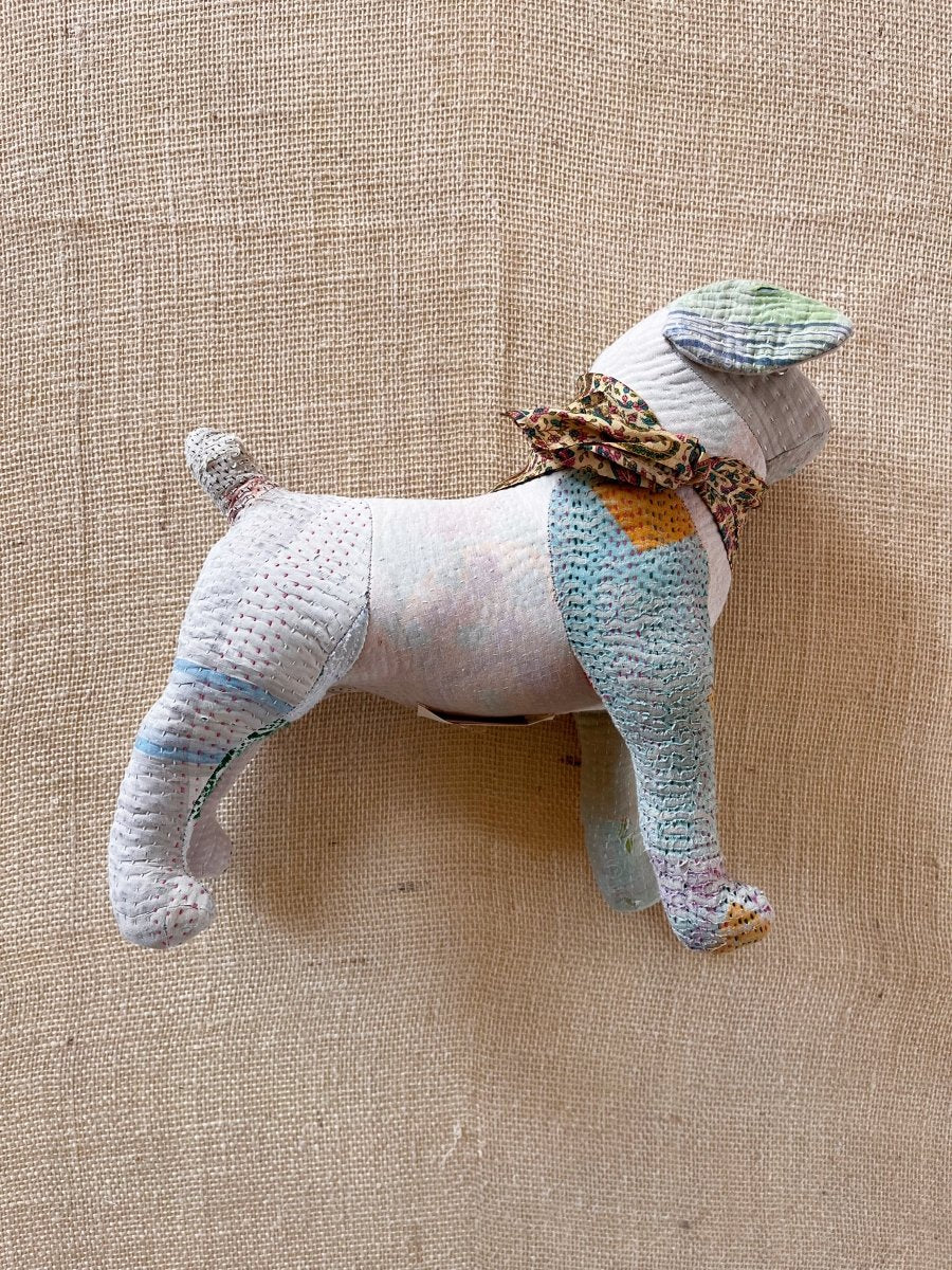 Kantha Darby Dog Cotton Art Doll | Multiple Colors - Made X Hudson