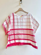 Cherry, White and Sunflower Plaid | Picnic Top - Made X Hudson
