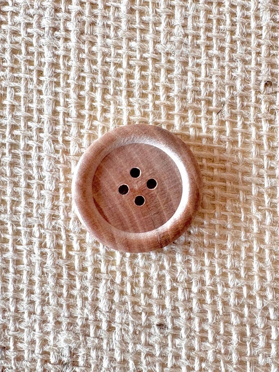 Dark Wood Grain Buttons | 6 pack (Multiple Sizes) - Made X Hudson