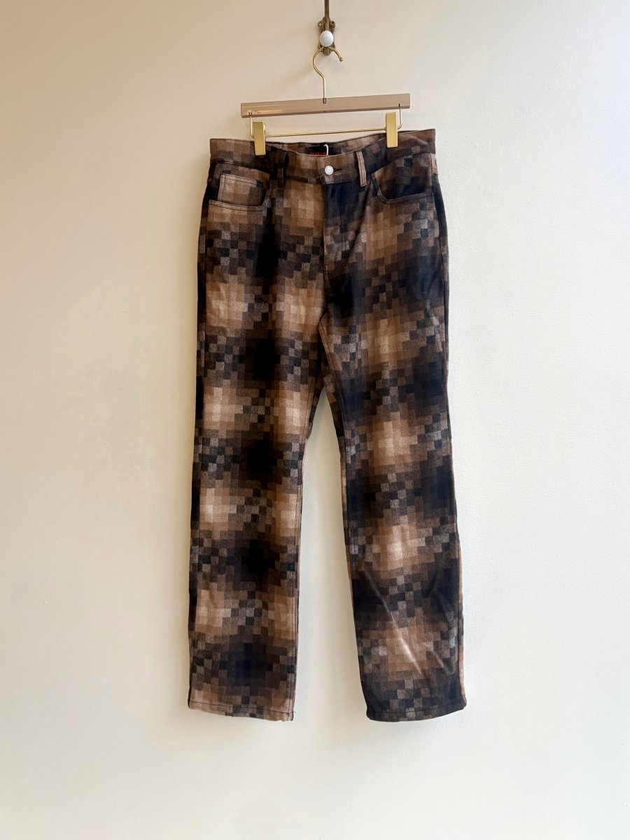 Pleasures Now | Brown Pixle Plaid Pant (Vintage) - Made X Hudson