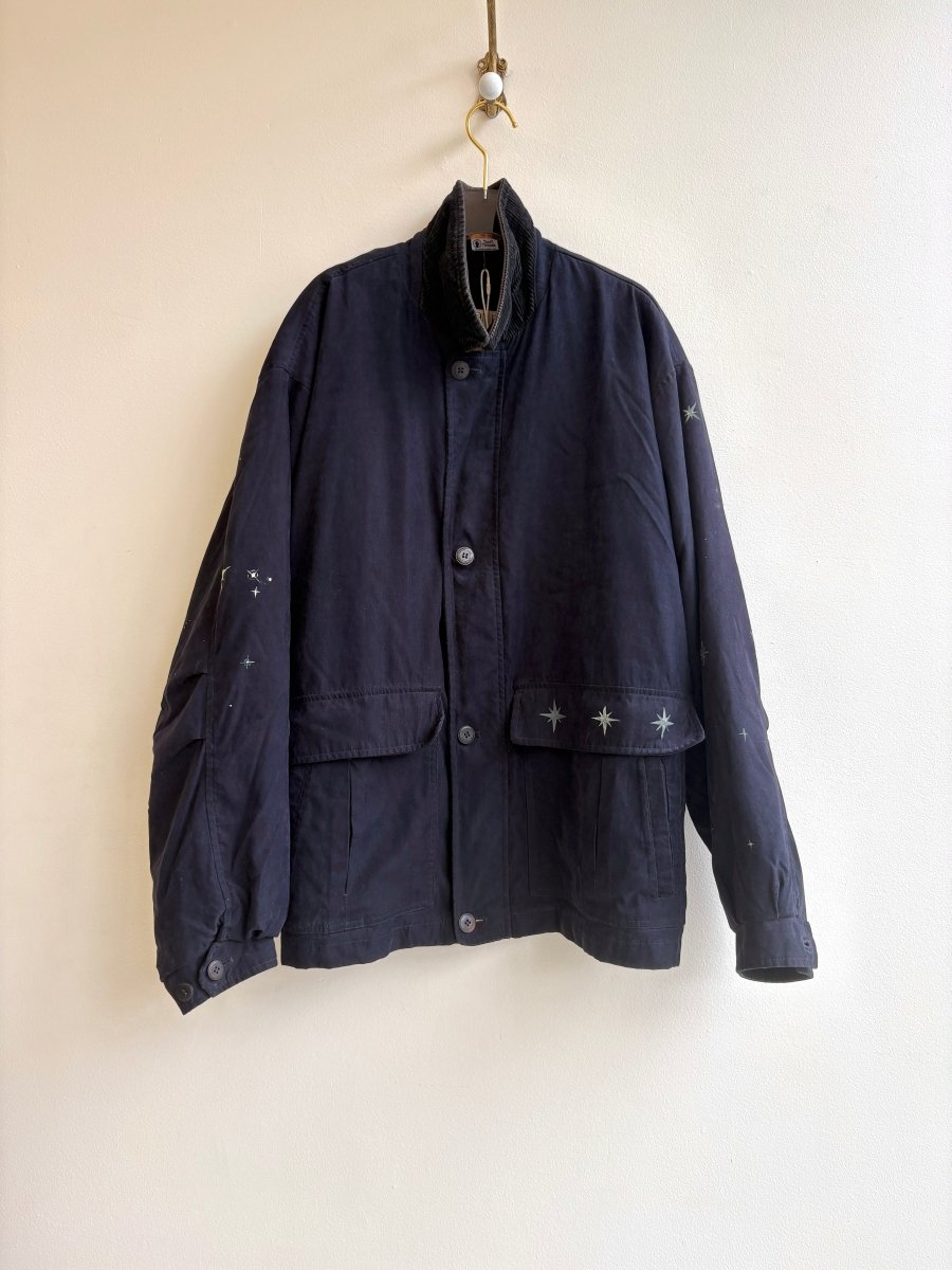 Midnight Pines in Light Yellow Jacket | Hand Painted (Reworked) - Made X Hudson