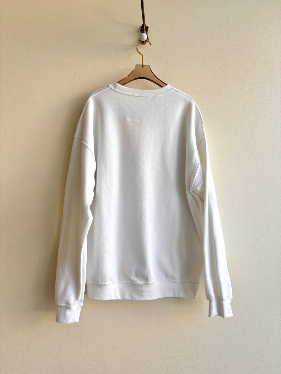 Patrick Bateman Blue & White Cyanotype Crew Neck Sweatshirt (Reworked) - Made X Hudson