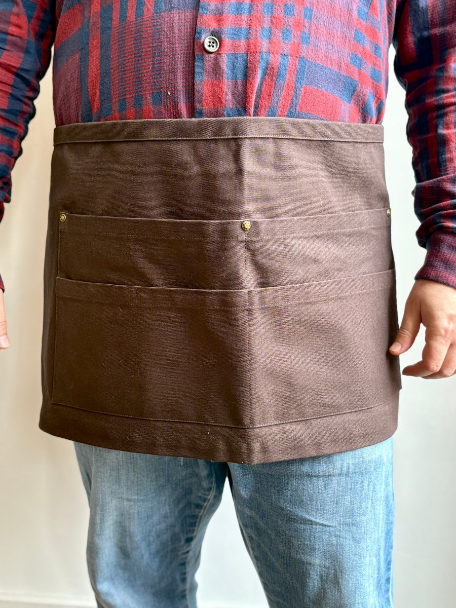 Utility Half - Apron in Peat Cotton Canvas - Made X Hudson