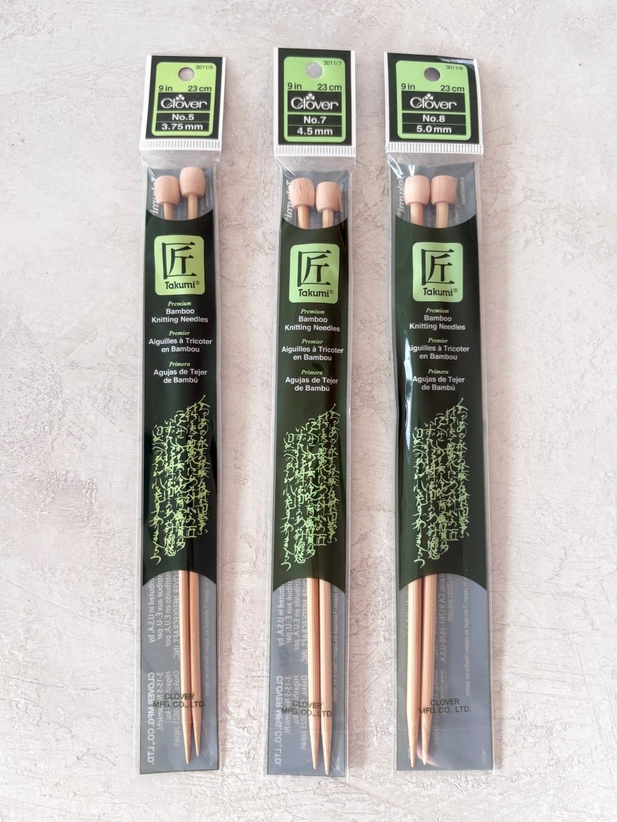 Clover Takumi | Bamboo Knitting Needles (Multiple Sizes) - Made X Hudson