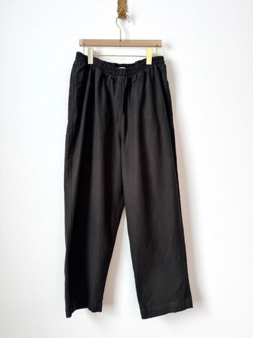 Umber Hemp-Cotton Canvas Wide-Leg Pant - Made X Hudson