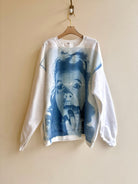 Judy White & Navy Cyanotype Crew Neck Sweatshirt (Reworked) - Made X Hudson