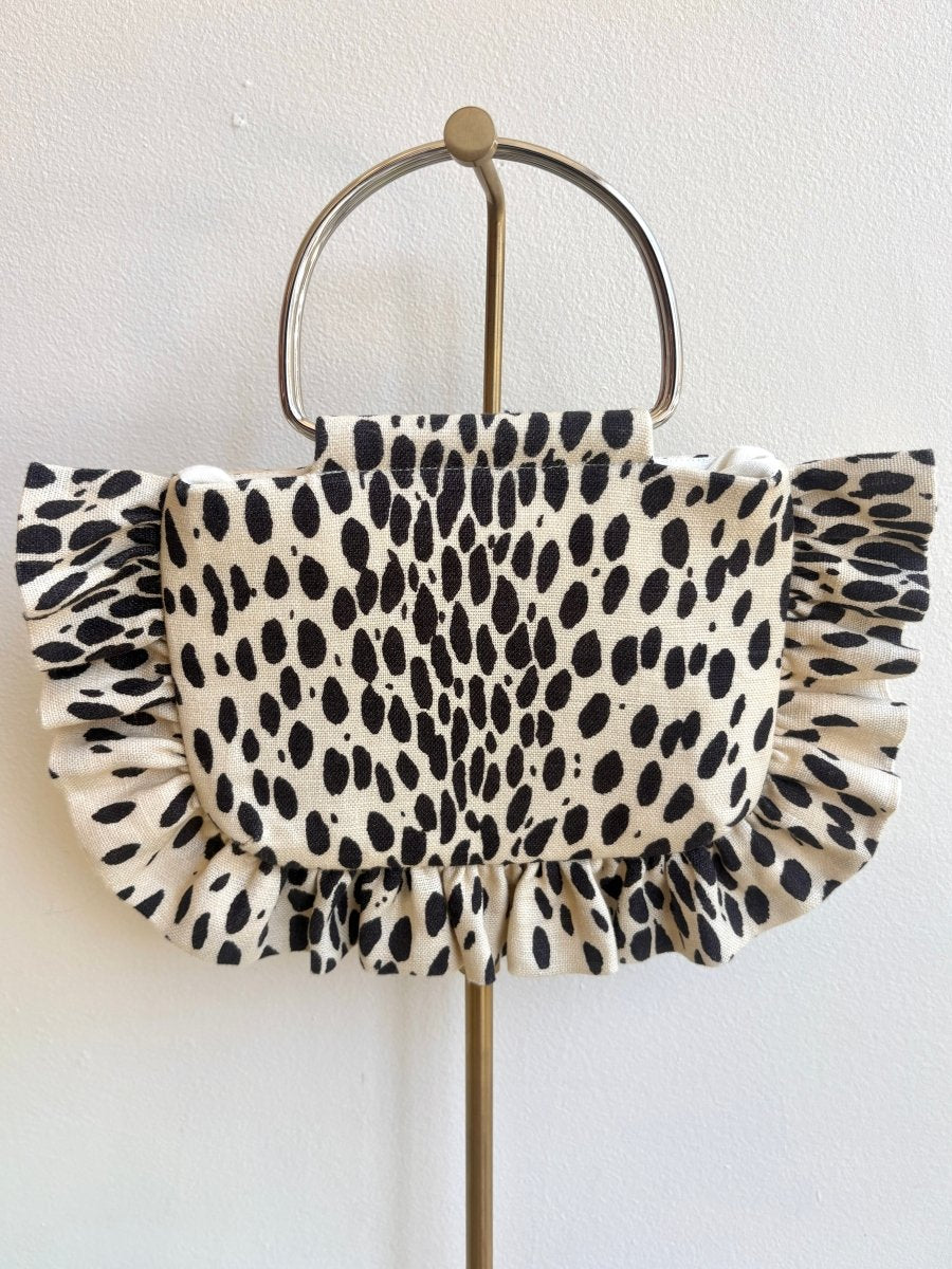 Linen Cheetah Spot Minnie Ruffle Bag - Made X Hudson