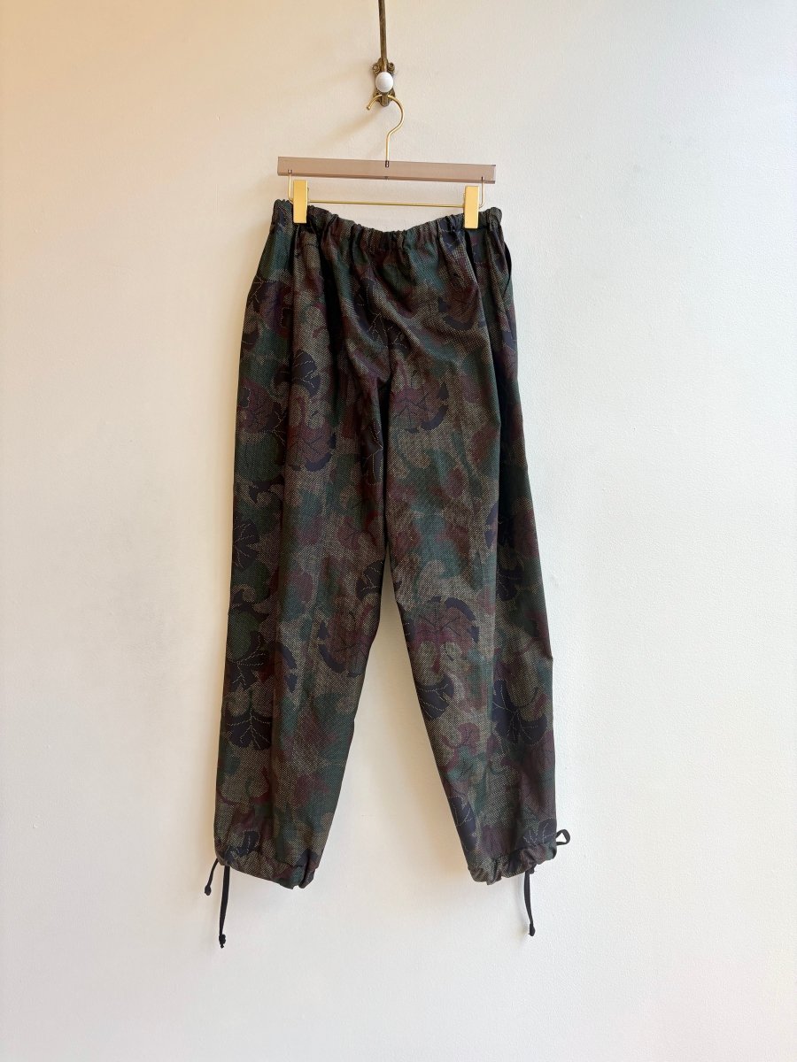 Silk Leaves Camo Tie Waist Pant - Made X Hudson