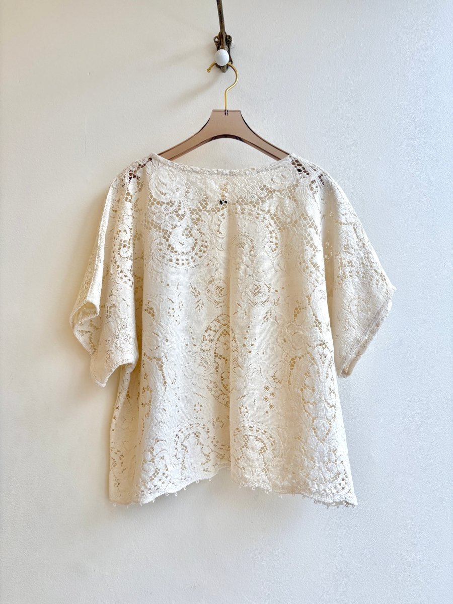 White Ornamental Eyelet Crochet Lace | Picnic Top - Made X Hudson