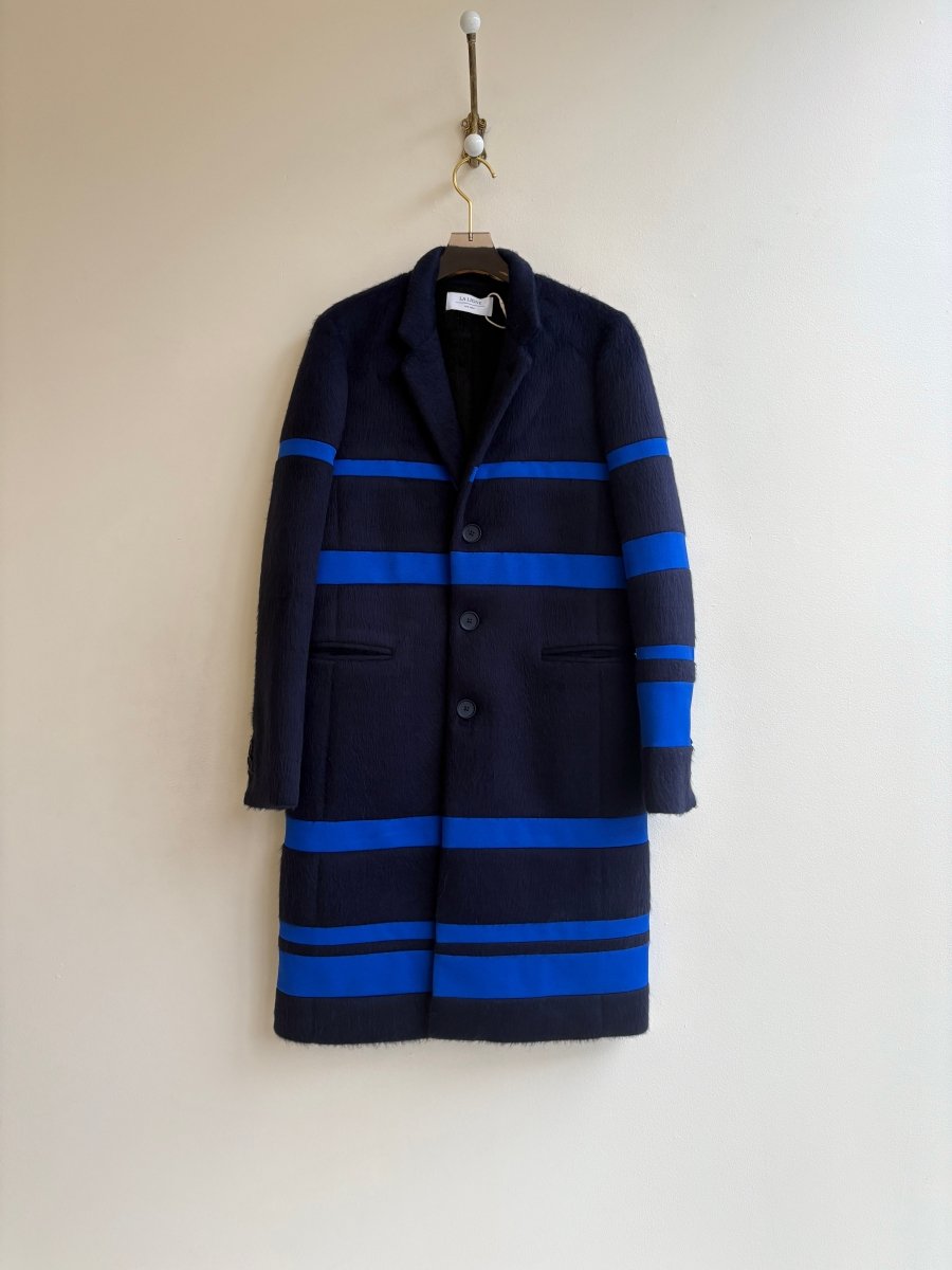 La Ligne | Navy and Cobalt Fuzzy Coat (Vintage) - Made X Hudson