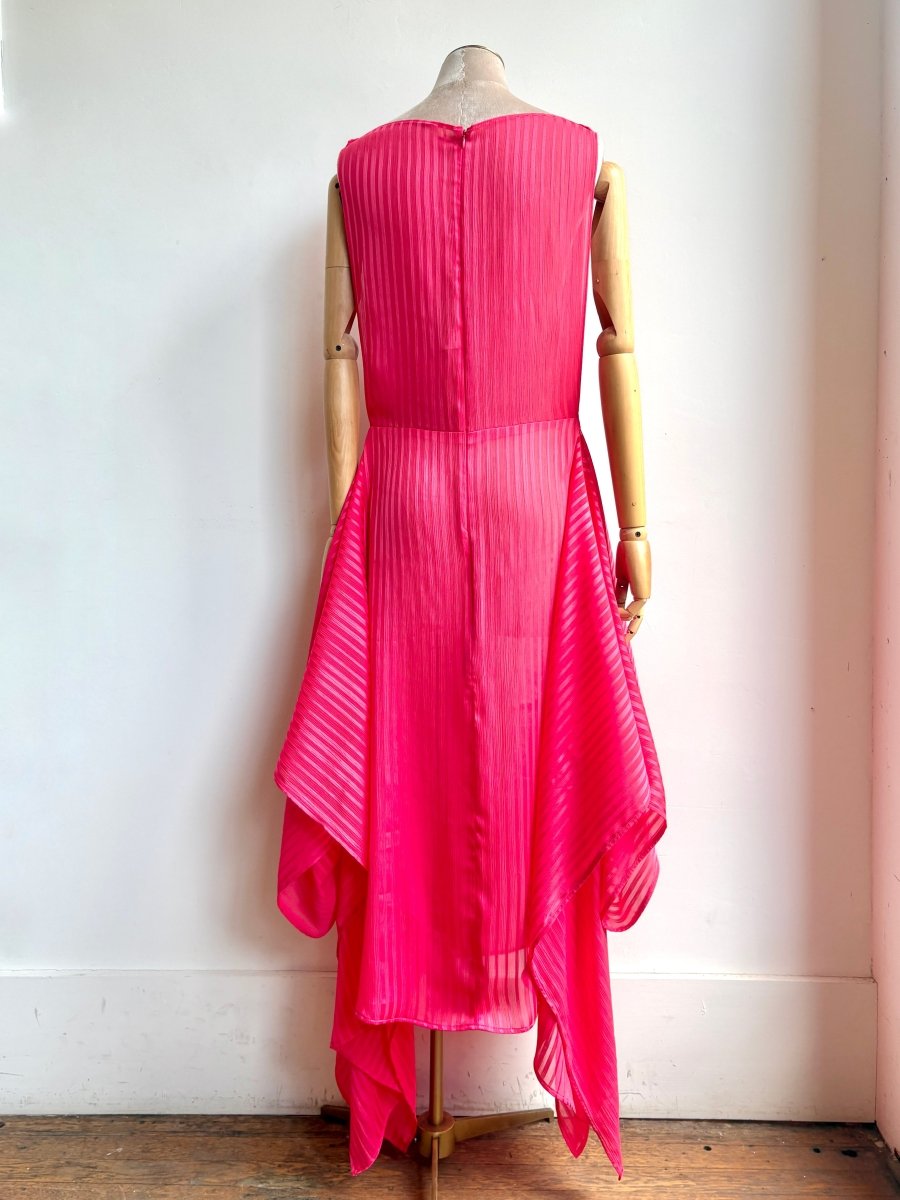 Zero-Waste Dress in Watermelon Pink Stripe - Made X Hudson