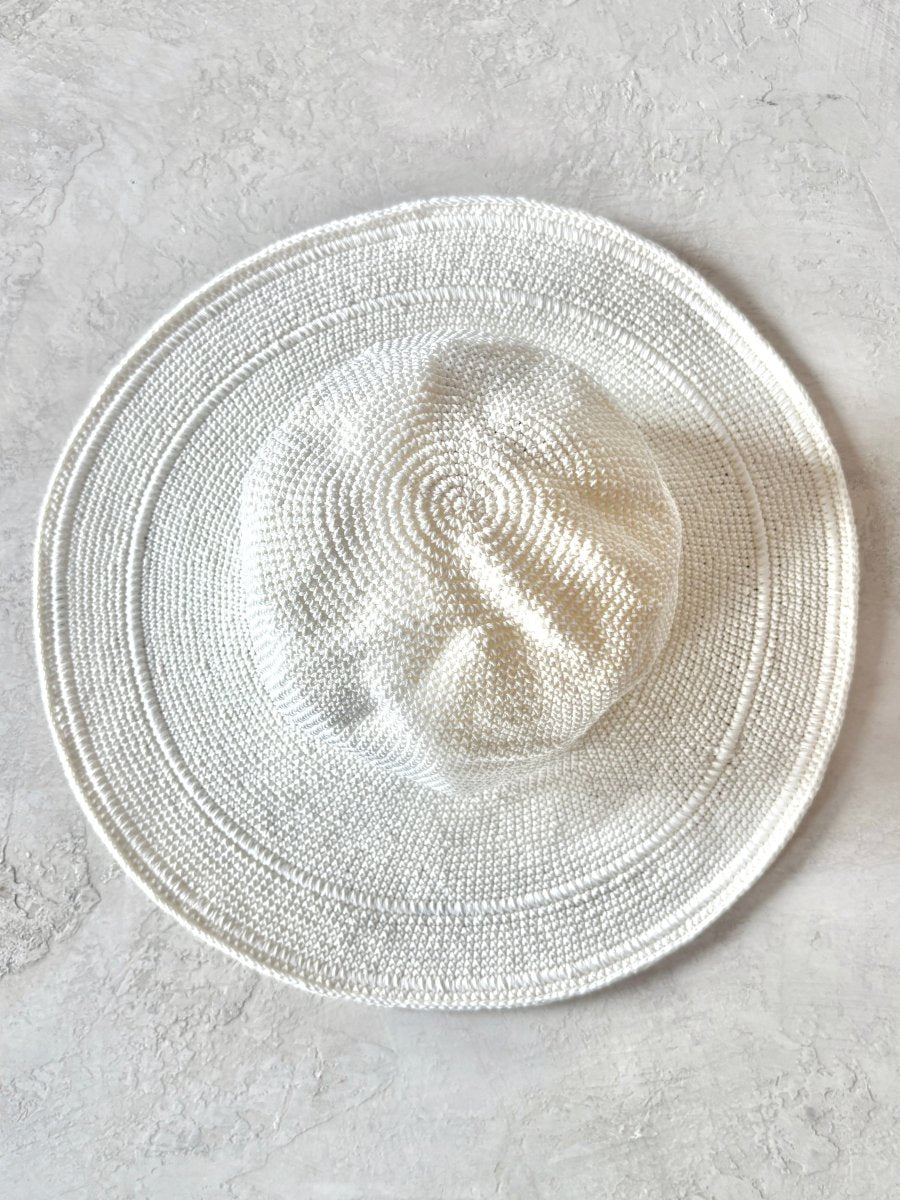 Crochet Cotton Gardening Hat in Cloud - Made X Hudson