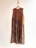 Anan Long Dress, Upcycled Silk in Colors Bronze, Rust, Navy, Marigold, Ivory - Made X Hudson