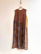 Anan Long Dress, Upcycled Silk in Colors Bronze, Rust, Navy, Marigold, Ivory - Made X Hudson