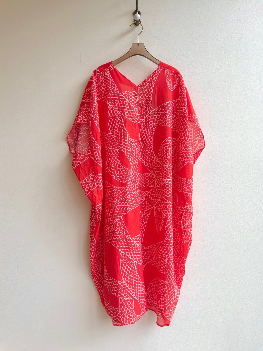 Orange Snake Print Kaftan - Made X Hudson