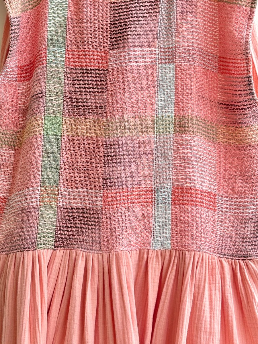 Handwoven Dress in Coral - Made X Hudson