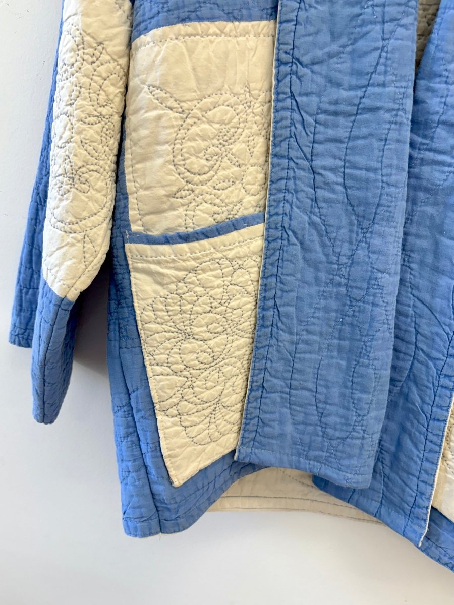 Heirloom Quilt Coat (Sky Blue/ White) - Made X Hudson