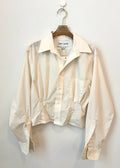 The Kevin Top | Cream White with Gathered Waist (Reworked)