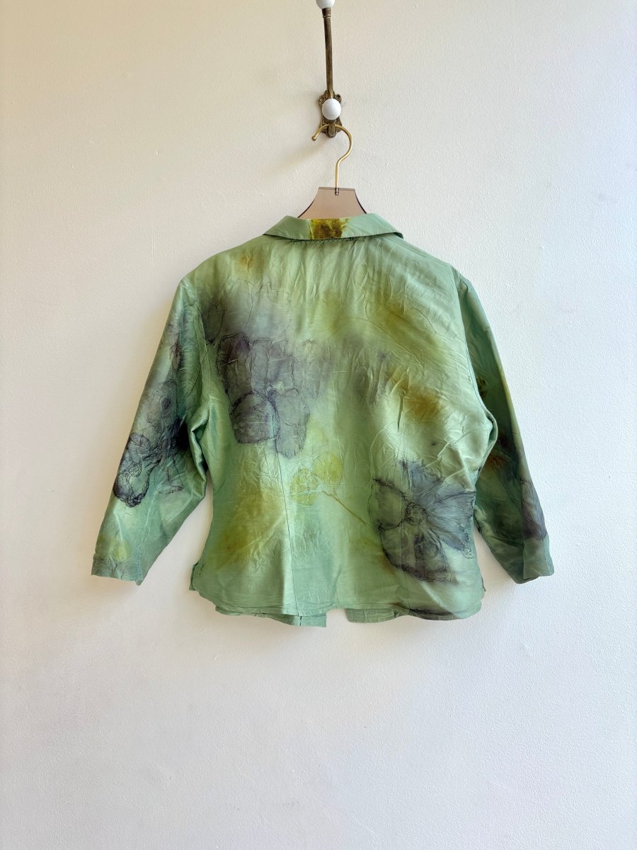 Mint Eco Printed Button Up Blouse (Reworked) - Made X Hudson