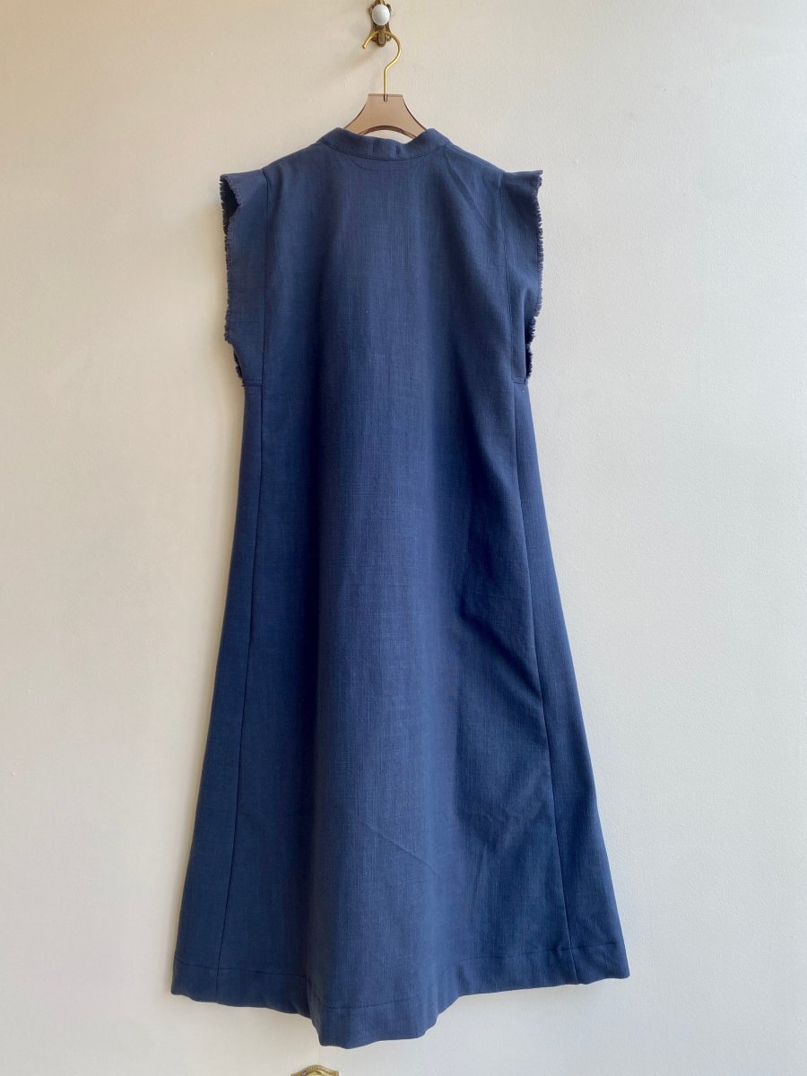 Zero Waste Blue Caftan Duster / Long Vest - Made X Hudson