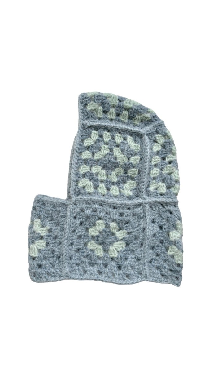 Soft Blue and Seafoam Hand Crochet Balaclava - Made X Hudson