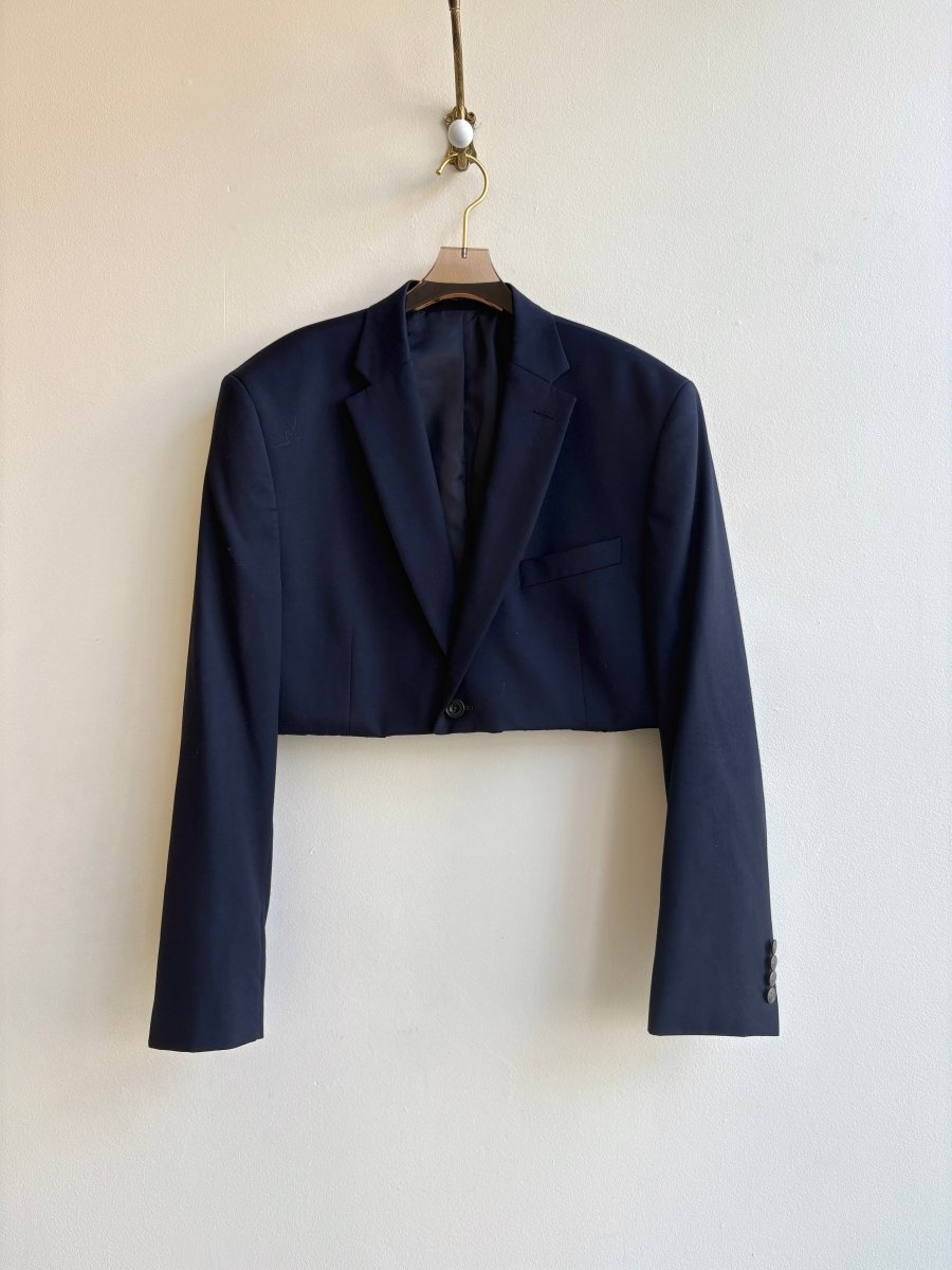 Navy Crop Blazer (Reworked) - Made X Hudson